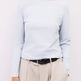 The Martina Top | Soft Brushed Wide Neck Long Sleeve