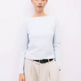 The Martina Top | Soft Brushed Wide Neck Long Sleeve