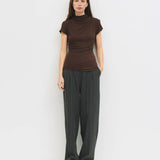 The Marissa Top | Cap Sleeve Mock Cowl Neck Top