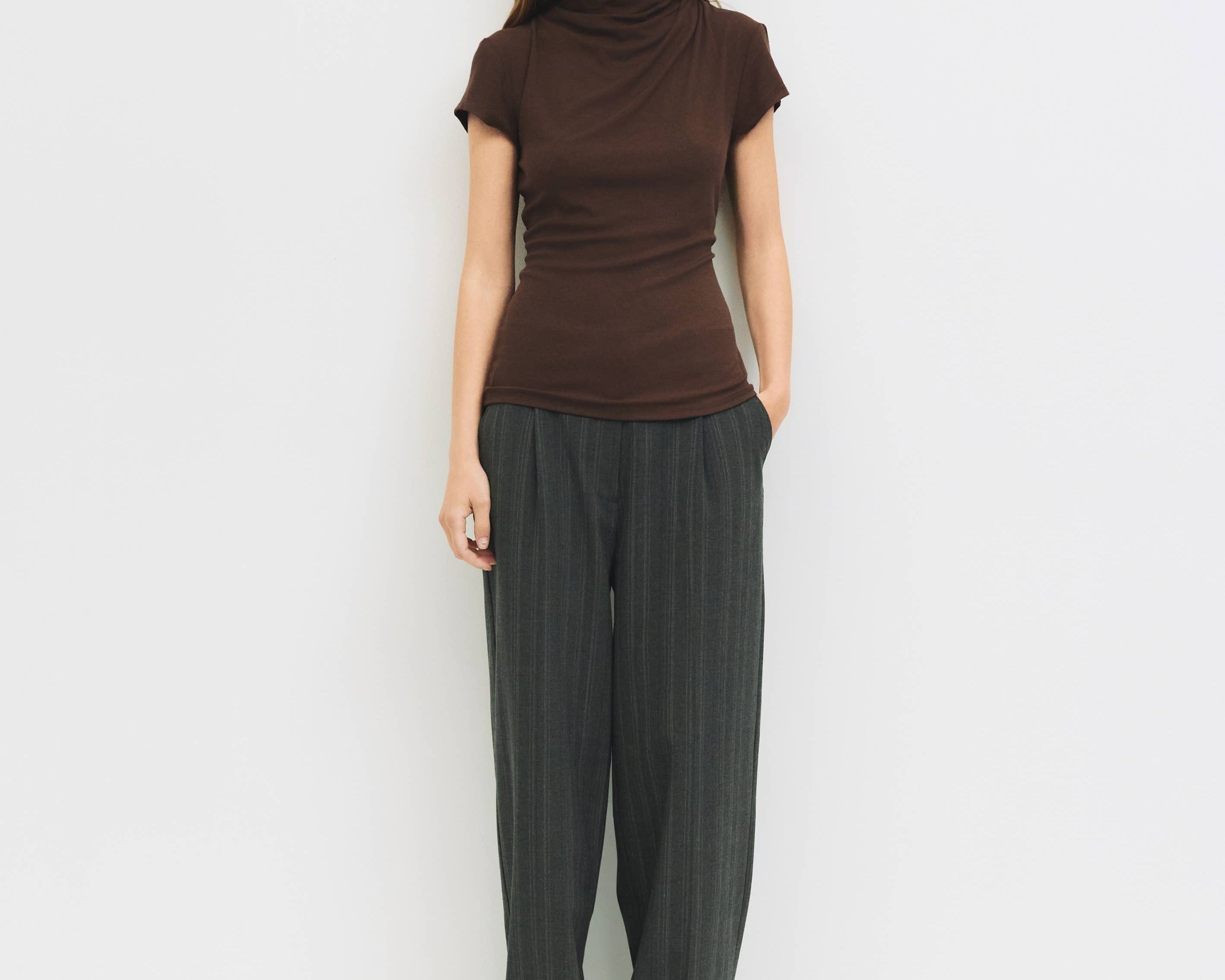 The Marissa Top | Cap Sleeve Mock Cowl Neck Top