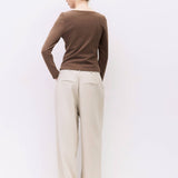 The Martina Top | Soft Brushed Wide Neck Long Sleeve