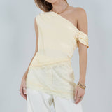 Asymmetrical Lace Detail Top