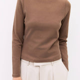 The Martina Top | Soft Brushed Wide Neck Long Sleeve