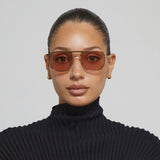 Jane in Gold Metal with Amber Lens