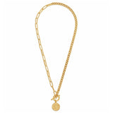 Stacie Toggle Chain Coin Necklace