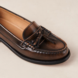 Terrane Brushed Nutmeg Brown Leather Loafers