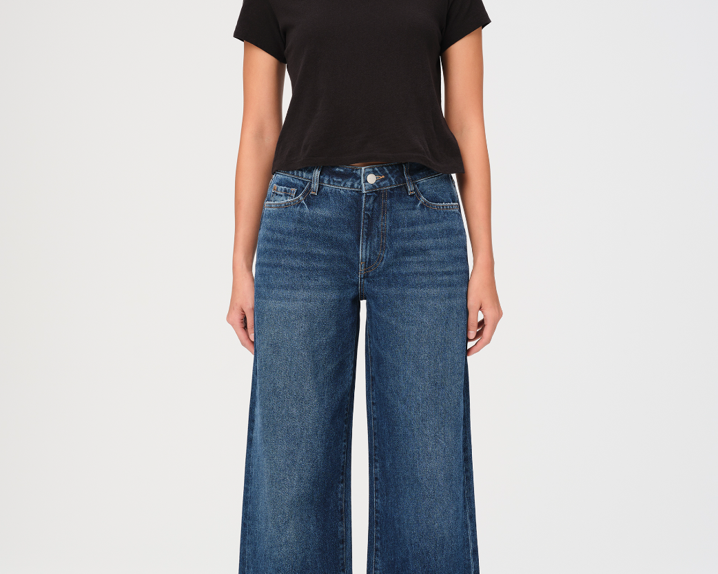 CJU Mid Rise Wide Leg Denim