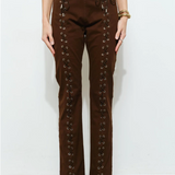 Solace Lace-Up Grommet Straight Leg Pants
