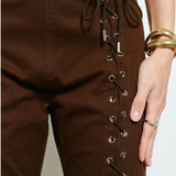 Solace Lace-Up Grommet Straight Leg Pants