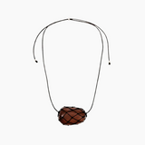 Julia Necklace in Netted Wood