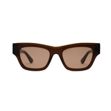 Rae Sunglasses in Gloss Brown