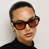 Rae Sunglasses in Gloss Brown