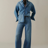 NCE Wide Leg in Blue Mist