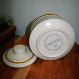 Vintage Salt Pot Stoneware with Lid
