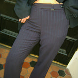 Vintage Pinstripe Cropped Trousers