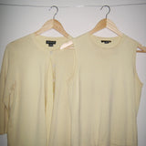 Vintage 00s Butter Yellow Tank and Cardigan Set