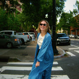 Vintage Silk & Lace Duster Robe