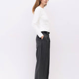 The Martina Top | Soft Brushed Wide Neck Long Sleeve