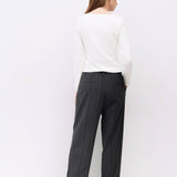 The Martina Top | Soft Brushed Wide Neck Long Sleeve