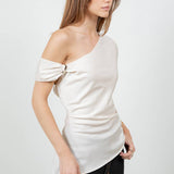 Asymmetrical Silver Detail Top
