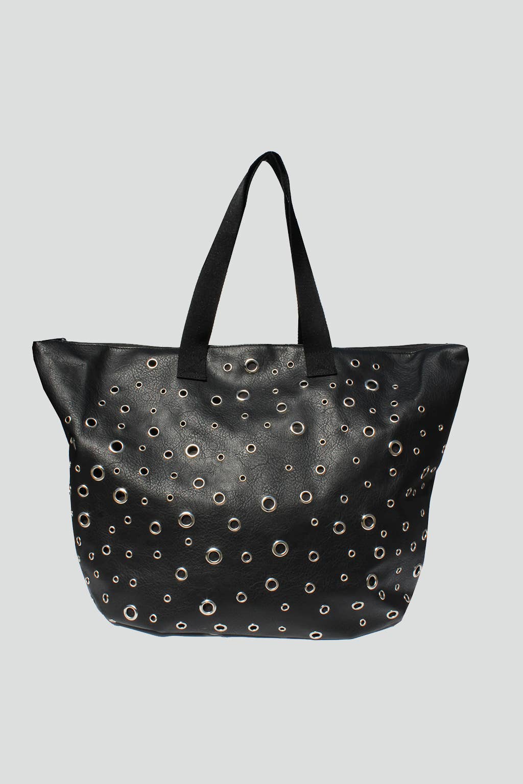 Oversized Eyelet-Embellished Tote