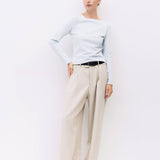 The Martina Top | Soft Brushed Wide Neck Long Sleeve